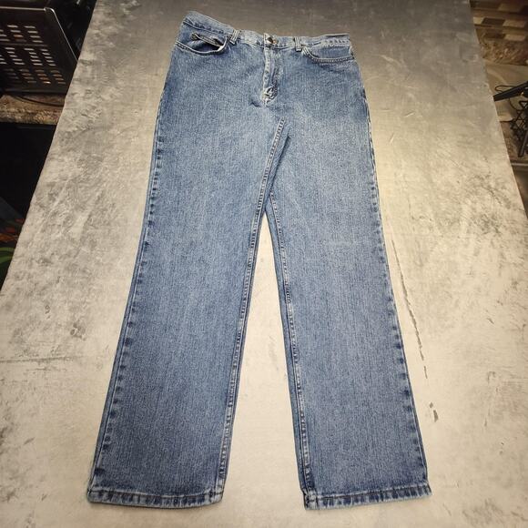 Lee Jeans Mens 39x34 Blue Relaxed Fit Denim Straight Leg Classic Casual Pants - Picture 1 of 9